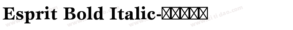 Esprit Bold Italic字体转换